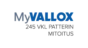 Vallox 245 VKL patterin mitoitus