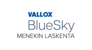 Vallox BlueSky menekin laskenta