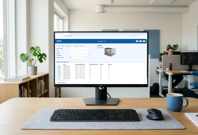 ExxeoSelect valintaohjelma tietokoneen ruudulla