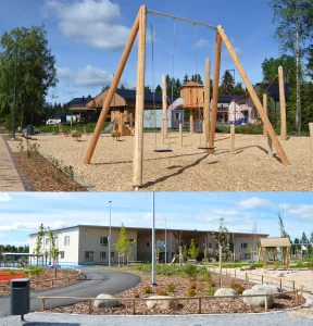 Lempäälän asuntomessualueen uusi koulu ja leikkipuisto