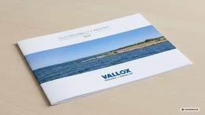 tekoälyllä generoitu kuvituskuva, jossa vastuullisuusraportti on pöydällä